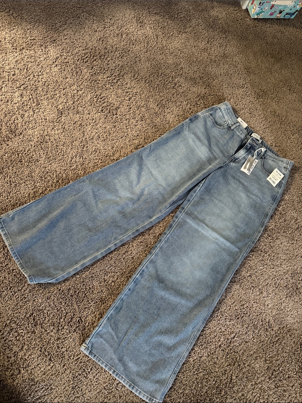 Vanilla Star Women's Wide-Leg Blue Jeans